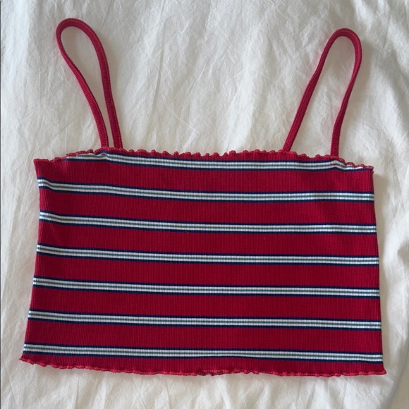 Kimchi Blue Tops - Kimchi Blue Striped Red and Blue Top